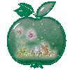 little mouse in a big apple