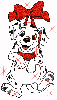 Dalmation with Red Bow