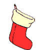 christmas bunny in a stocking