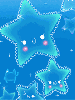 cute kawaii blue stars