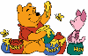 Disney - Pooh Bear Eating Honey With Piglet