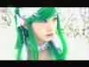 cute kawaii kana moon with green hair