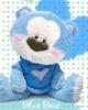 cute kawaii blue teddy bear