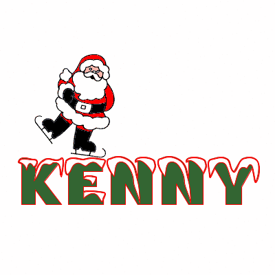 santa skating on Kenny