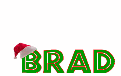 santa hat on Brad
