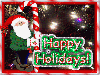 Happy Holidays - Santa w/candy cane