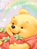 cute kawaii winnie pooh i love strawberry