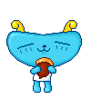 cute happy monster dancing