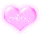 Alecia in a pink blinking heart