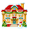 cute kawaii christmas house