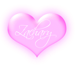Zachary in pink beating heart