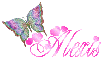 Glitter Butterfly with Name
