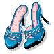 blue and pink shoes