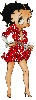 Betty Boop in short little red dress