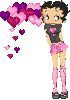 Betty Boop with hearts