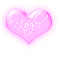 Natalie in a pink blinking heart 